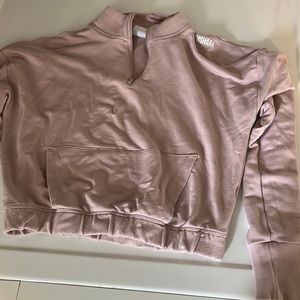 Gym shark thin cropped sweatshirt mauve